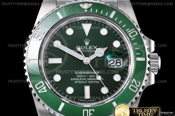 1213 Contemporary ROLSUB0280A – Submariner 116610LV 904L SS SS Green ARF V3 SH 1033